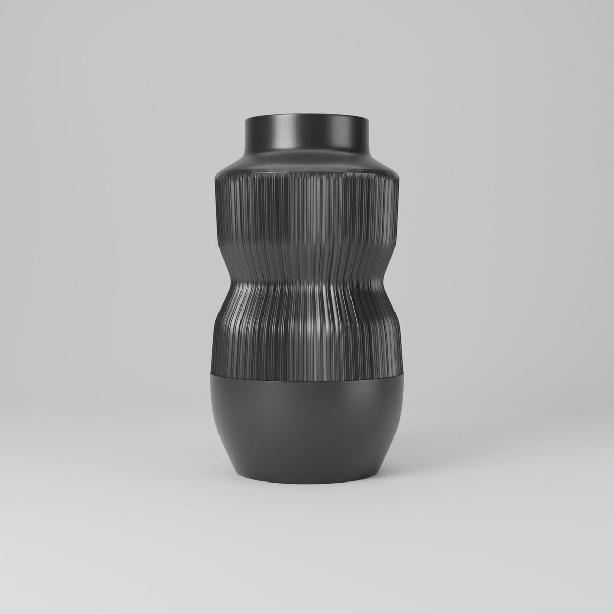 Alba Terra Ribbed Vase – Modern Sculptural Vase - Northern Foundry