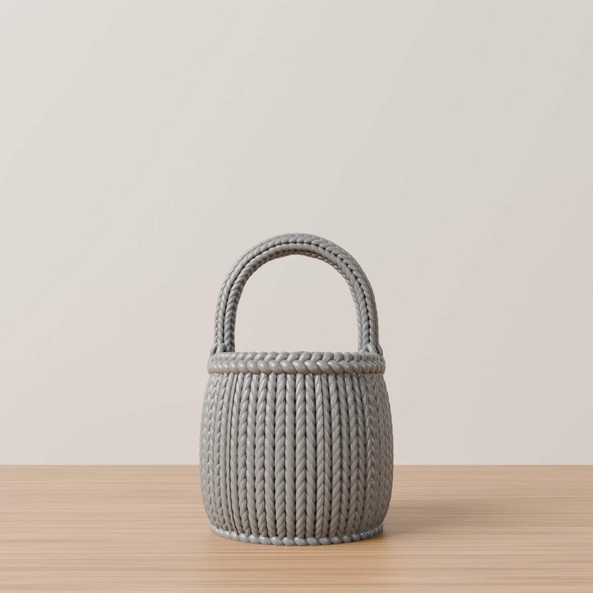 Cozy Basket Vase – Chunky Knit Basket Flower Vase - Northern Foundry