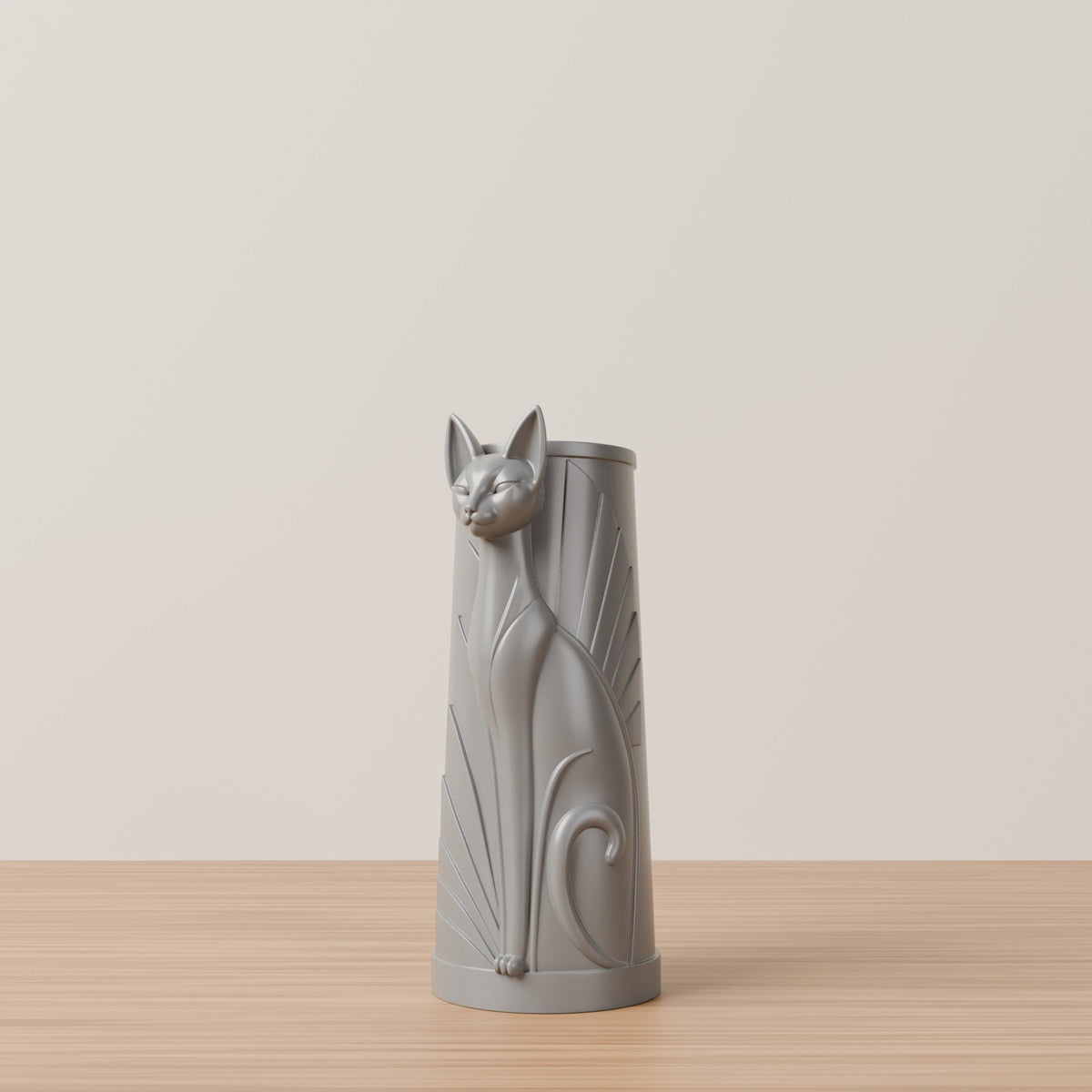 Elegant Cat Sculpted Vase – Modern Sculptural Vase - Northern Foundry