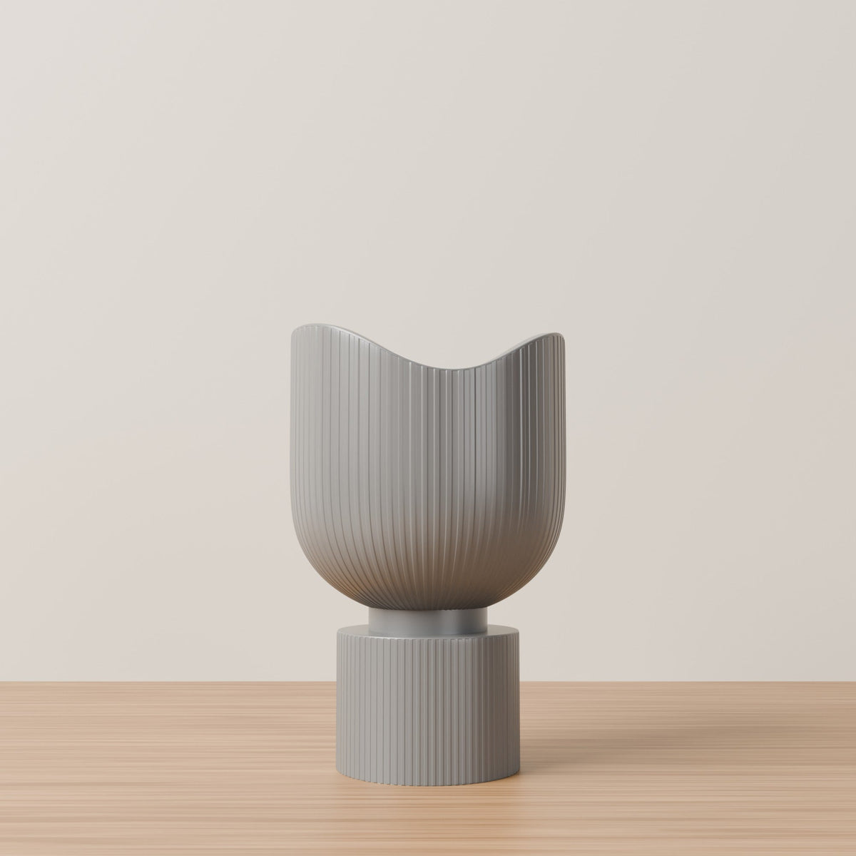 Eunoia Vase – Wavy Rim Pedestal Flower Vase - Northern Foundry