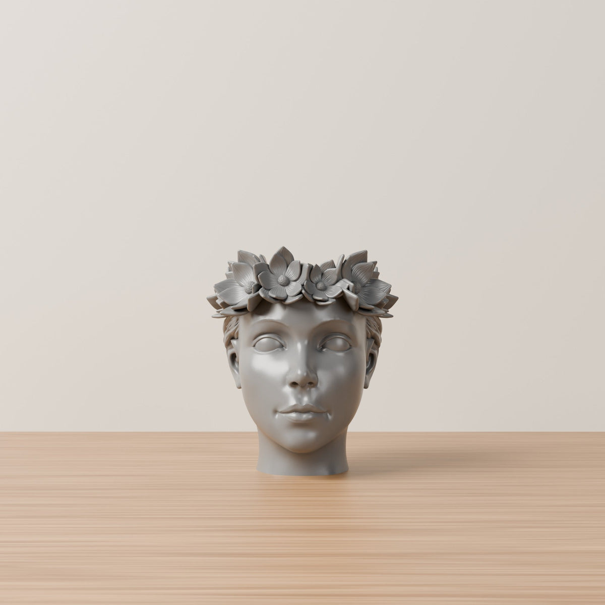 Flower Crown Head Vase – Sculpted Face Planter Vase - Northern Foundry