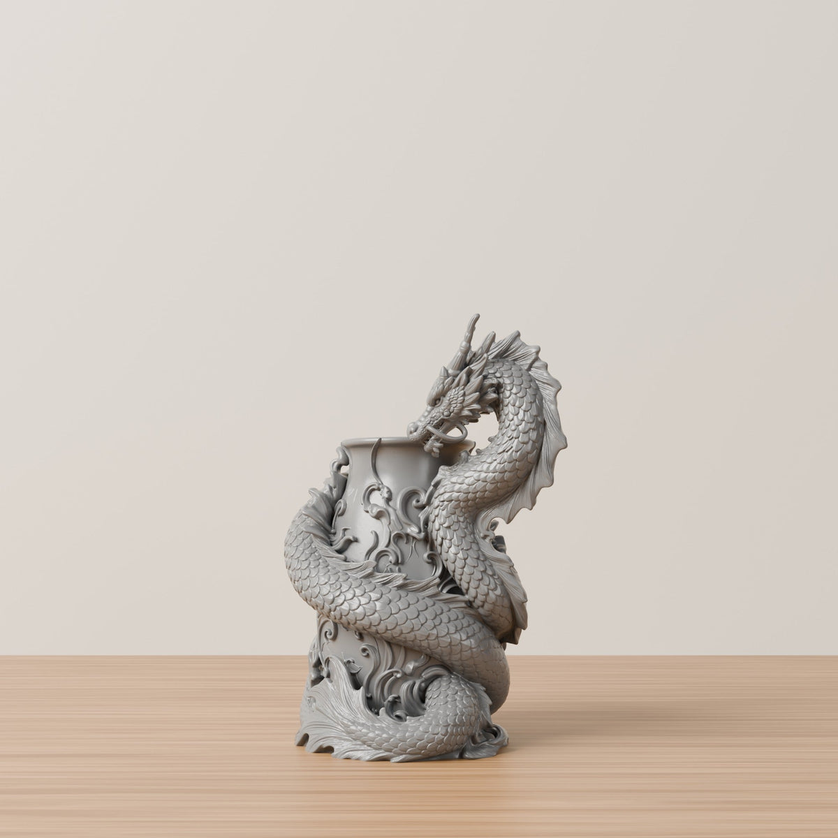 Imperial Dragon Sculpted Vase – Modern Sculptural Vase - Northern Foundry