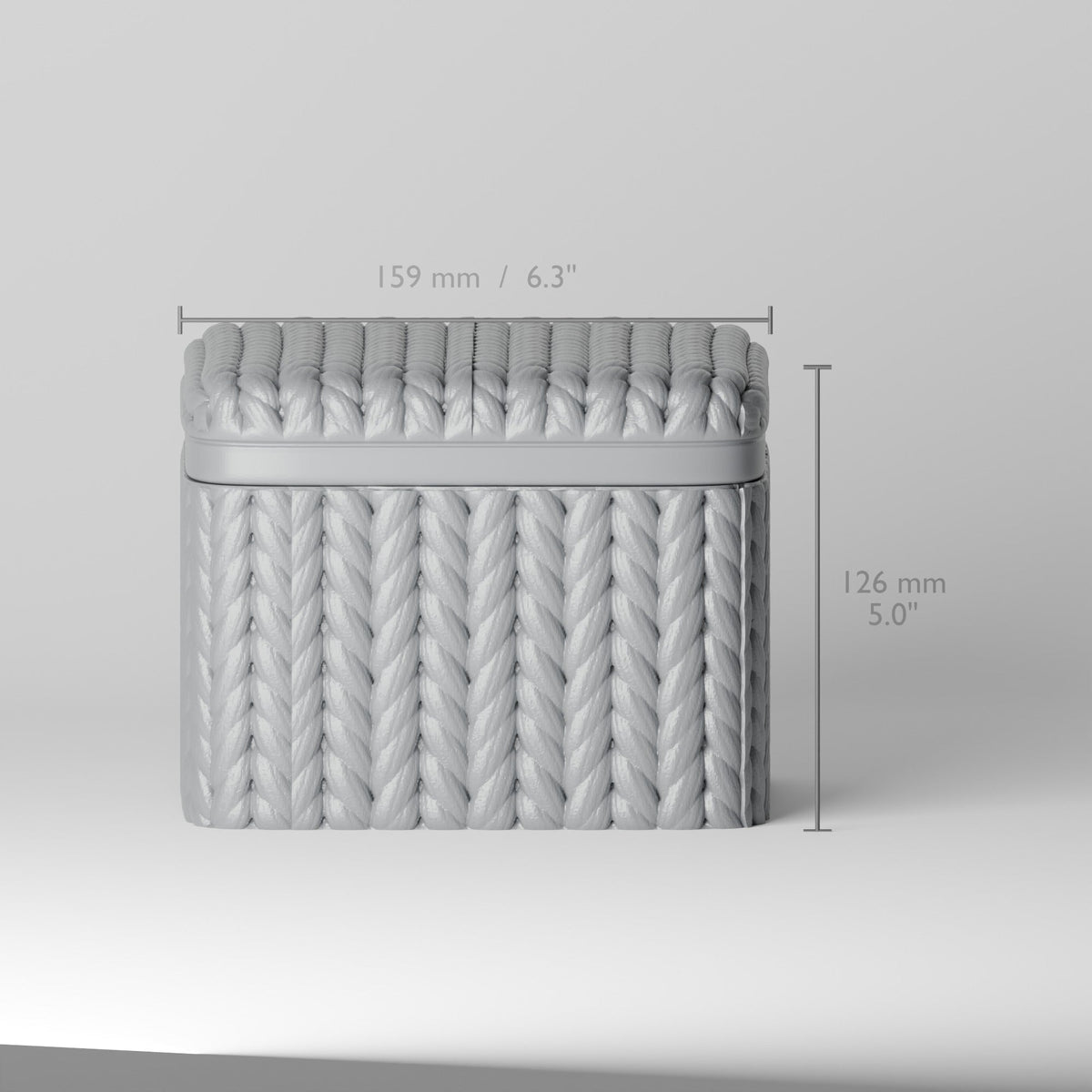 Knitted Winter Storage Box – Cable Knit Lidded Decorative Container - Northern Foundry