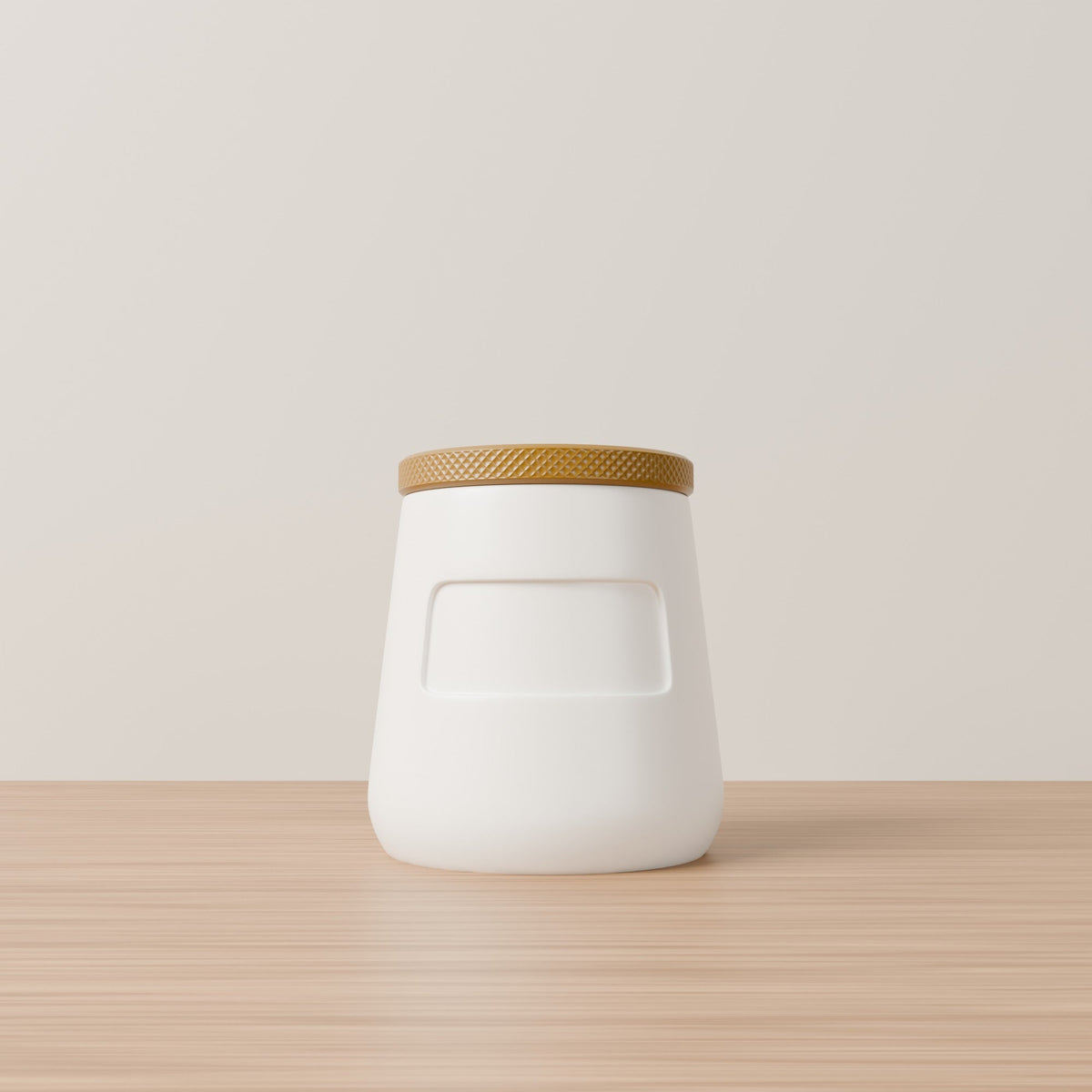 Minimal Storage Jar with Lid – Modern White Canister - Northern Foundry
