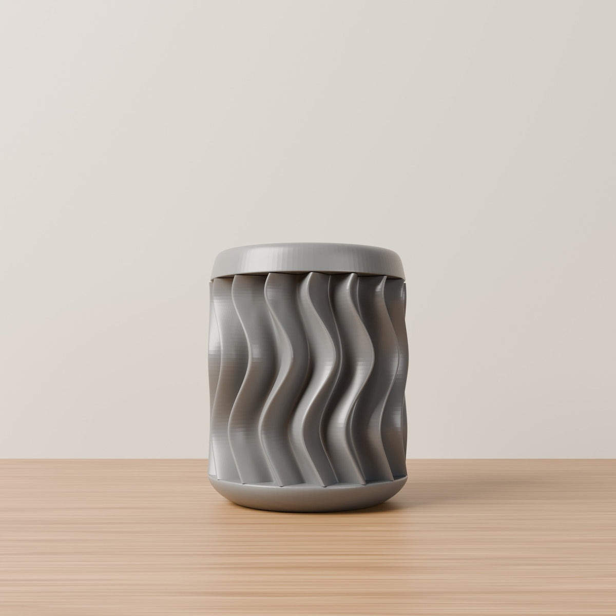 Nordic Wave Wavy Ribbed Vase – Modern Sculptural Vase - Northern Foundry