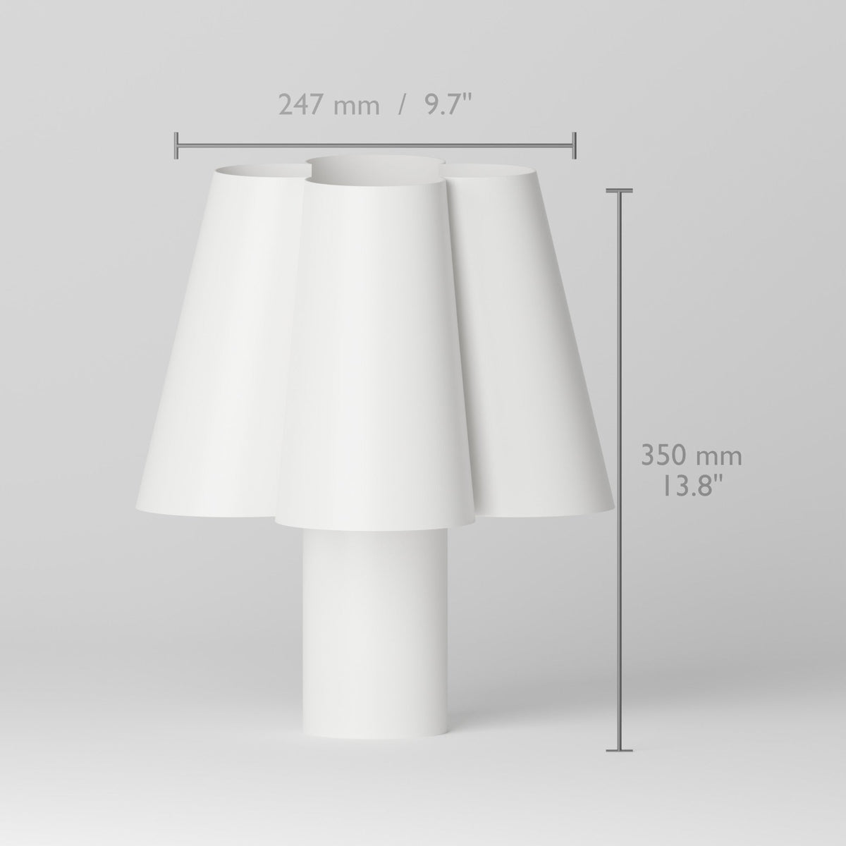 Norwyn Scalloped Table Lamp – 3D Printed Modern Bedside Lamp (White) - Northern Foundry