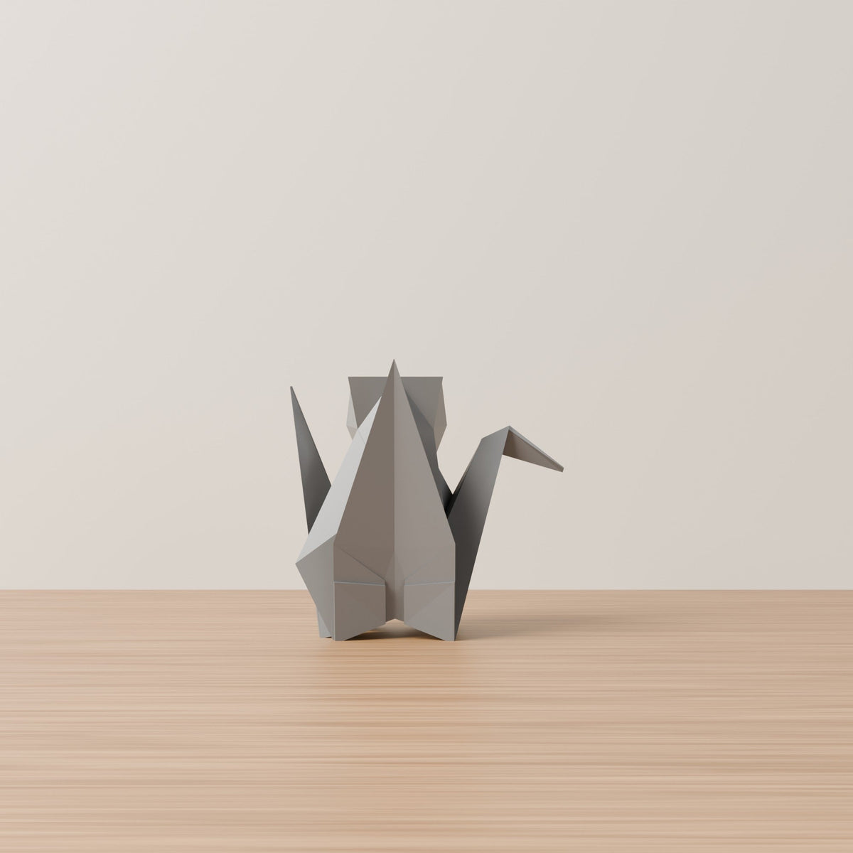 Origami Crane Vase – Geometric Folded Paper Crane Vase - Northern Foundry