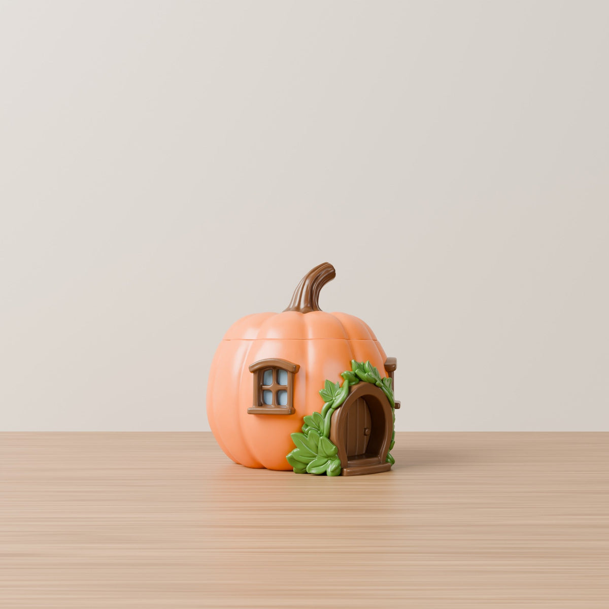 Pumpkin Cottage Candy Bowl with Lid – Fairy House Halloween Treat Jar - Northern Foundry