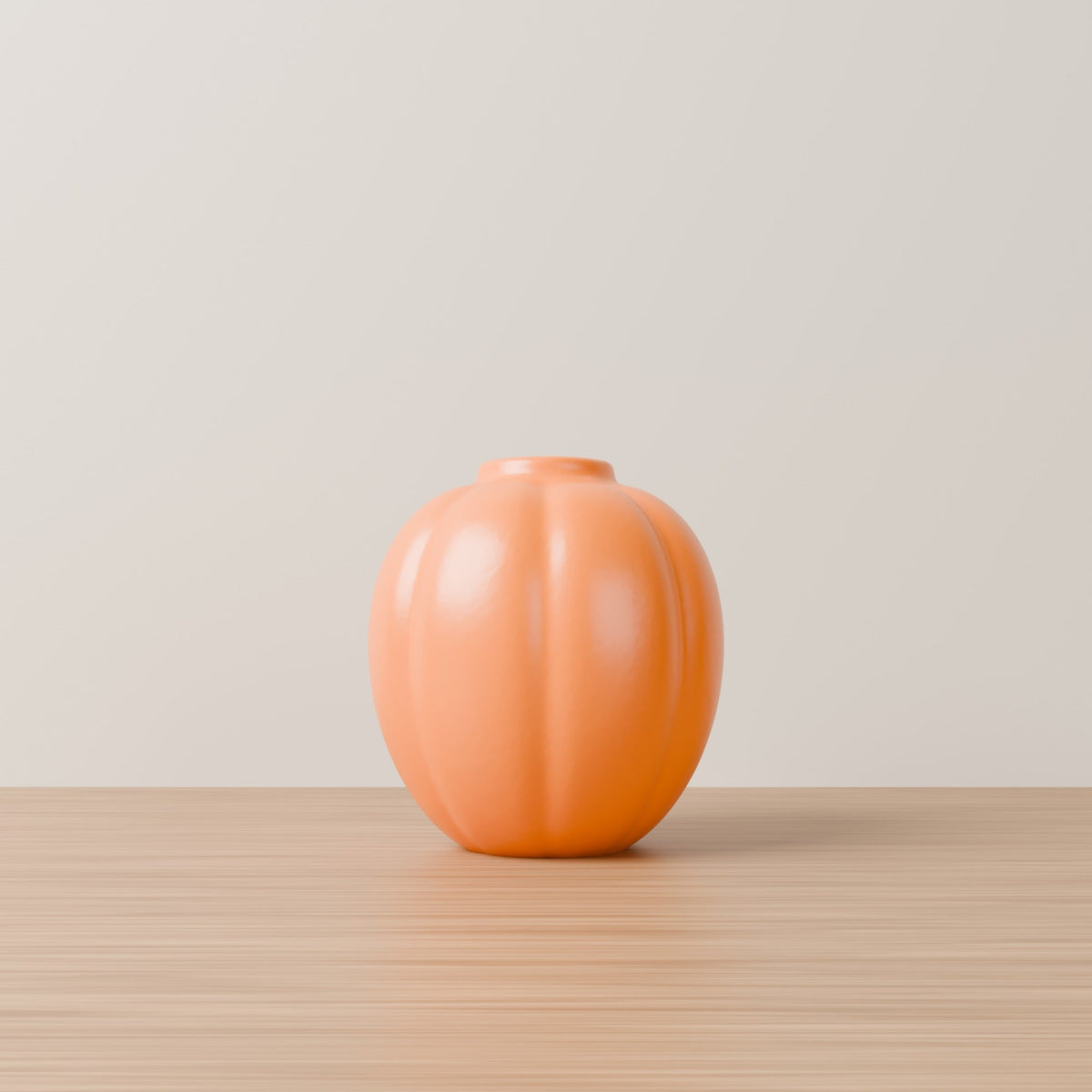 Pumpkin Vase – Ribbed Orange Fall Flower Vase - Northern Foundry