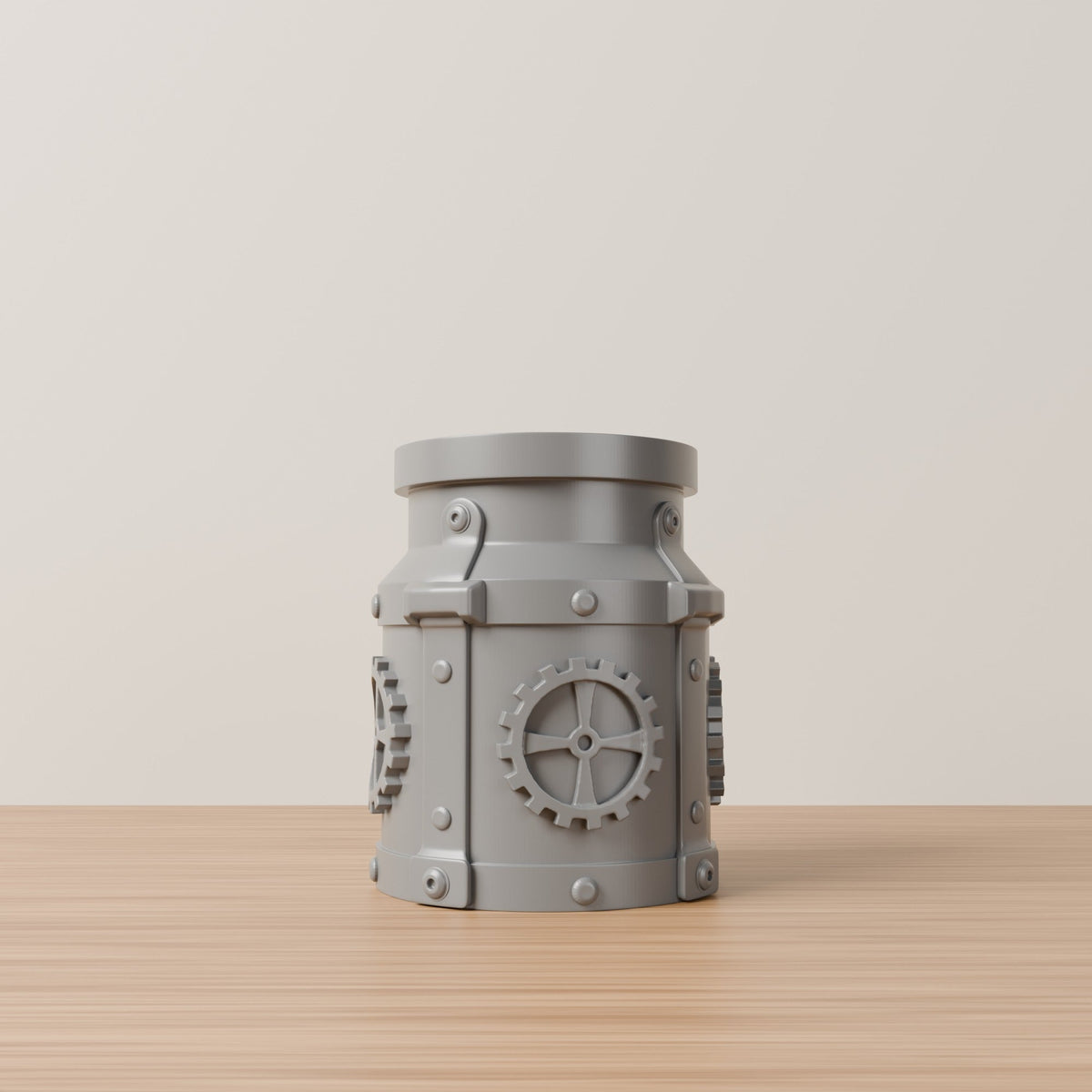 Steampunk Gear Vase – Riveted Milk Can Flower Vase - Northern Foundry