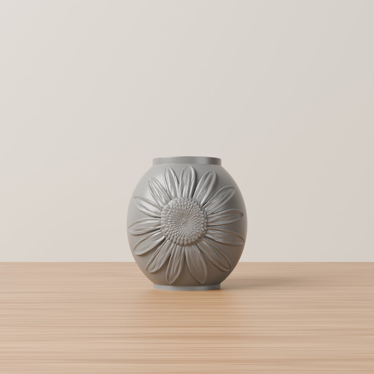 Sunflower Relief Vase – Modern Sculptural Vase - Northern Foundry