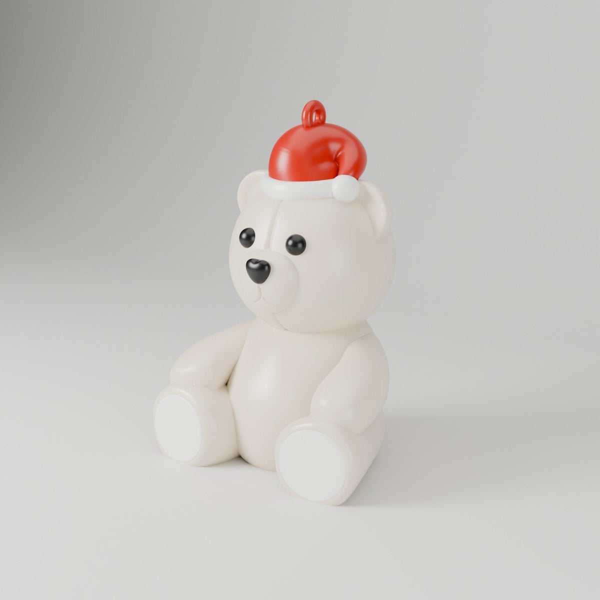 Teddy Bear Santa Hat Ornament – Cute Teddy Christmas Tree Decoration, Baby's First Christmas Gift - Northern Foundry