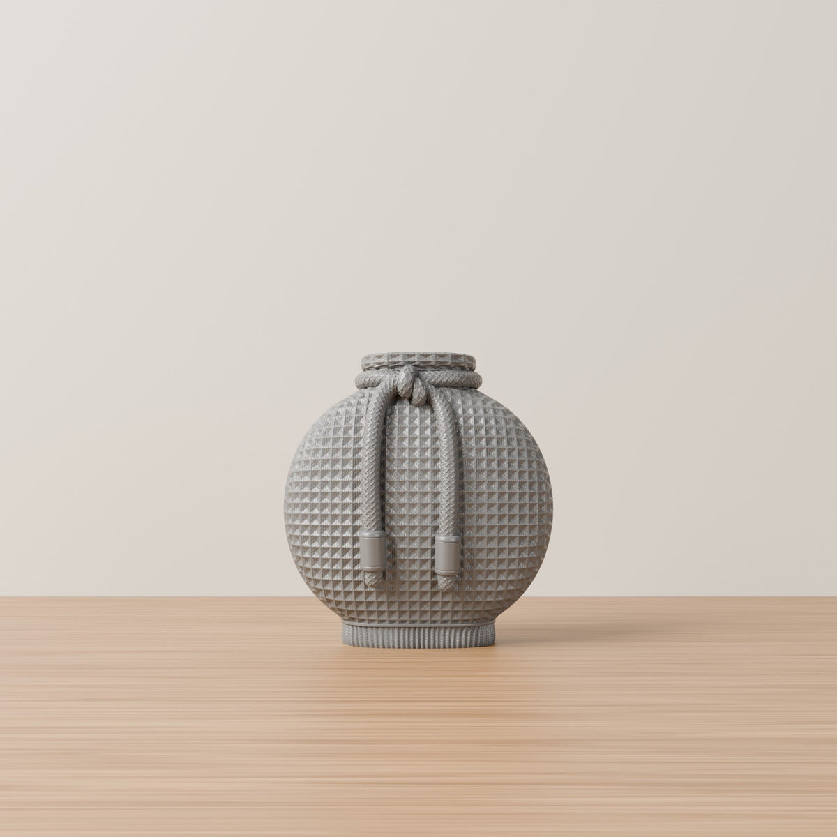 Waffle Knit Vase – Drawstring Pouch Textured Flower Vase - Northern Foundry