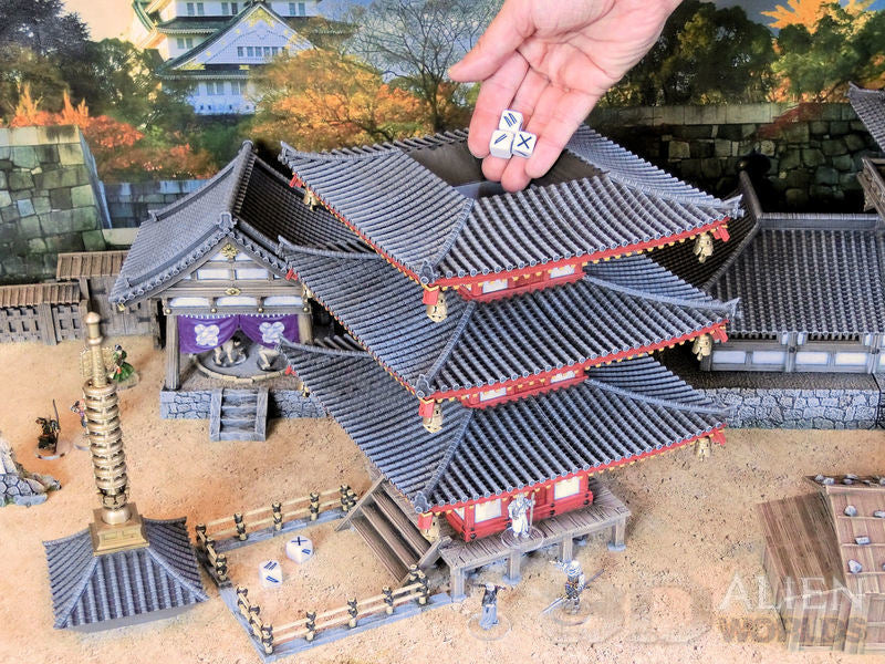Samurai Dice Tower Pagoda - painted