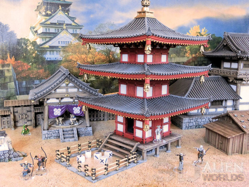 Samurai Dice Tower Pagoda - detail