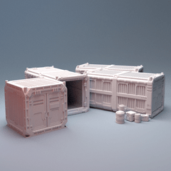 28mm Dual Convoy Urban Logistics Hub Terrain: Big Rigs & Containers