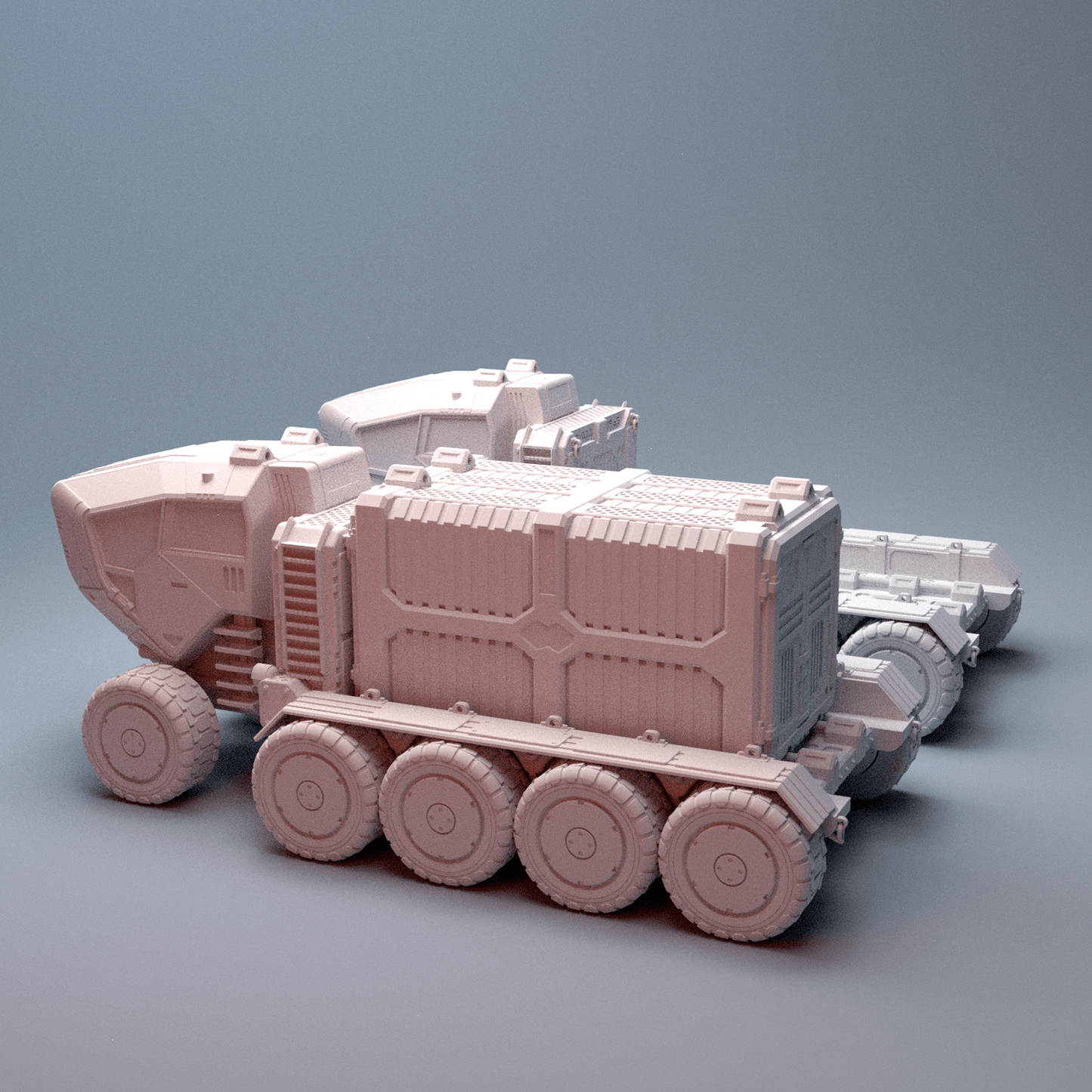 28mm Dual Convoy Urban Logistics Hub Terrain: Big Rigs & Containers