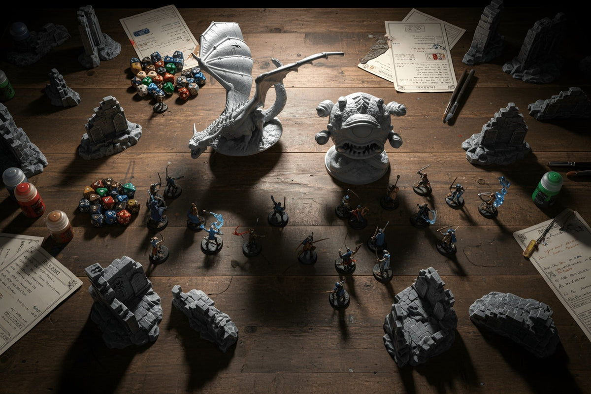 28mm Great Dragon & Eye Tyrant – Boss Monster Bundle - Northern Foundry