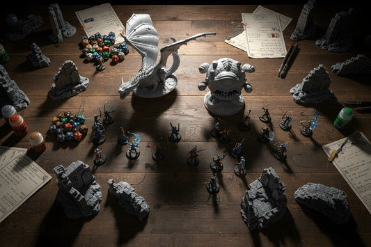 28mm Great Dragon & Eye Tyrant – Boss Monster Bundle - Northern Foundry