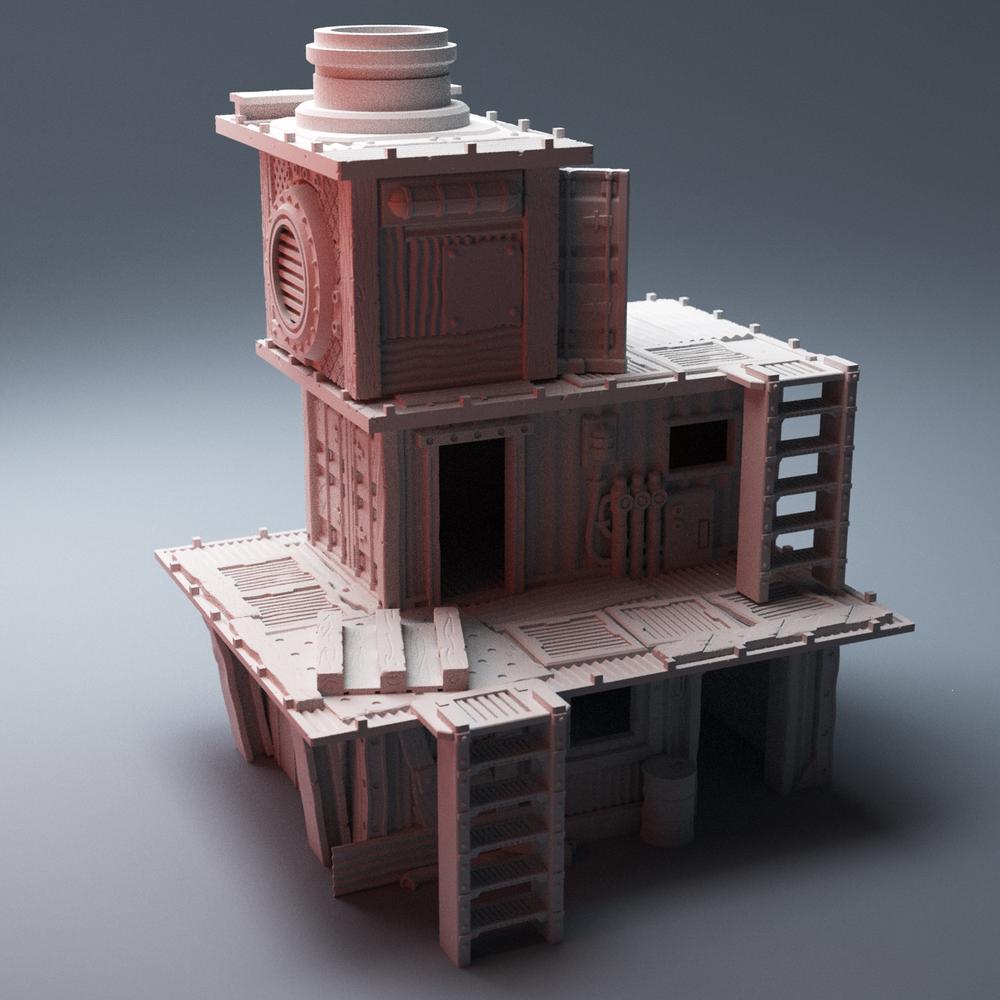 28mm Grimdark Hab Block Terrain – UnderNidus + ShakStak Buildings - Northern Foundry