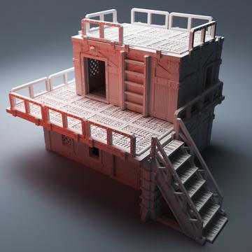 28mm Grimdark Hab Block Terrain – UnderNidus + ShakStak Buildings - Northern Foundry