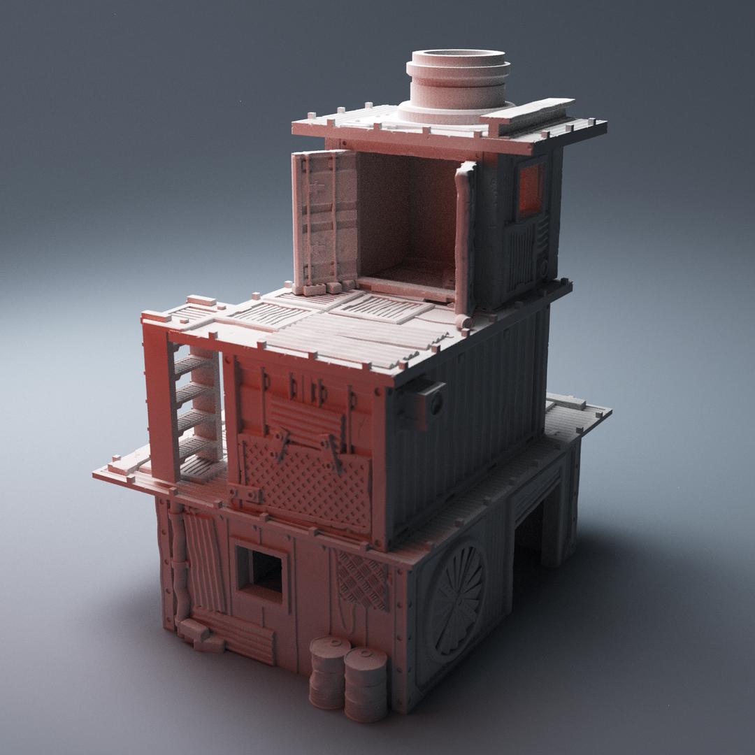28mm Grimdark Hab Block Terrain – UnderNidus + ShakStak Buildings - Northern Foundry