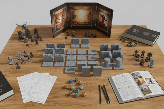 28mm Library Archive Dungeon Room Set with Minis - Northern Foundry