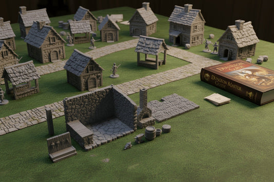 28mm Medieval Blacksmith Shop Terrain – Removable Roof - Northern Foundry