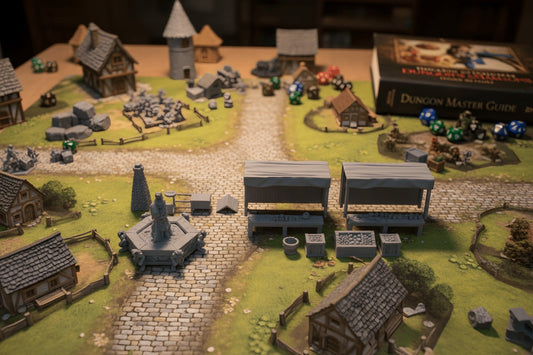 28mm Medieval Market Square Terrain – Fantasy RPG - Northern Foundry