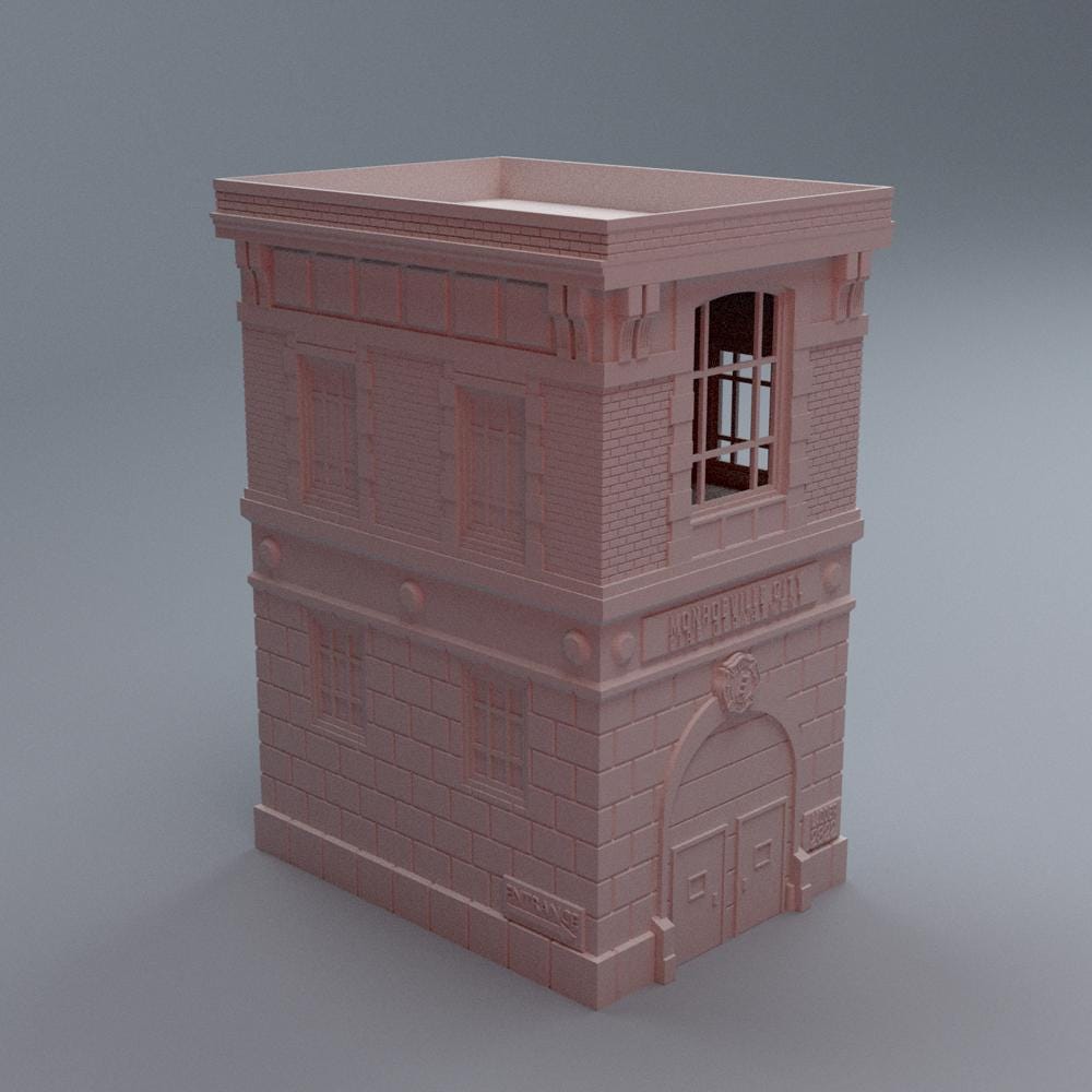 28mm Modern City Terrain – Firehouse, Bus + Restaurants - Northern Foundry