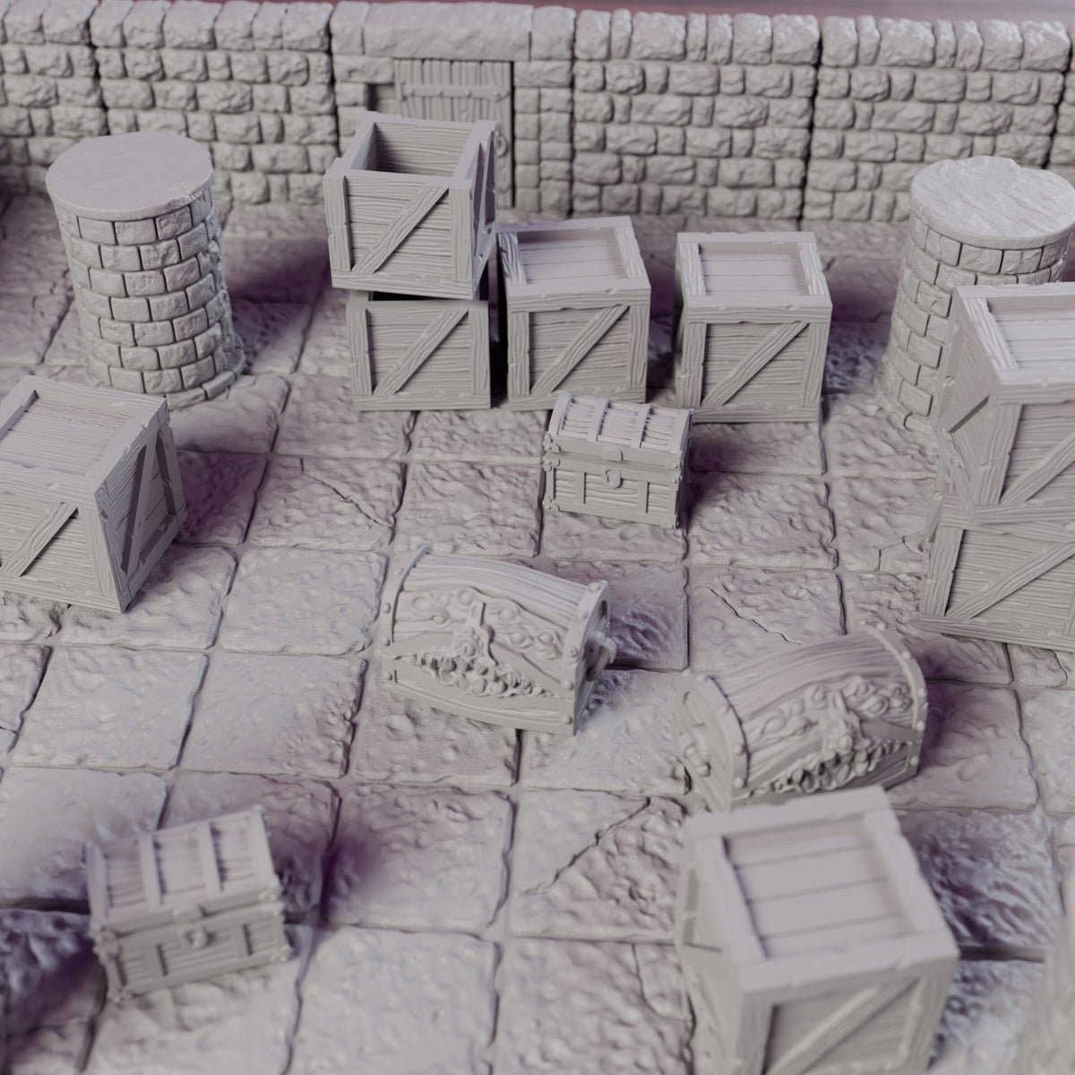 28mm Storage Warehouse Loot Cache – Dungeon Terrain - Northern Foundry