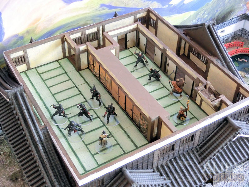 Samurai Castle painted interior - removable levels