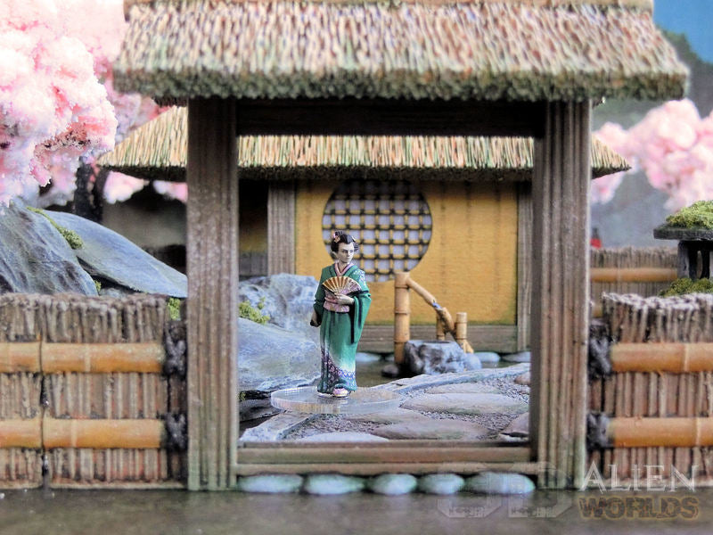 Samurai Teahouse Set painted