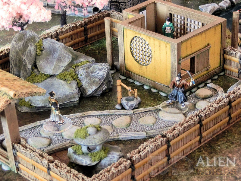 Samurai Teahouse Set painted