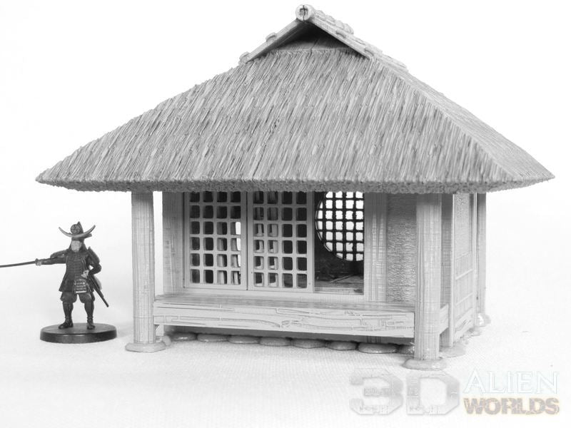 Samurai Teahouse Set unpainted grey print