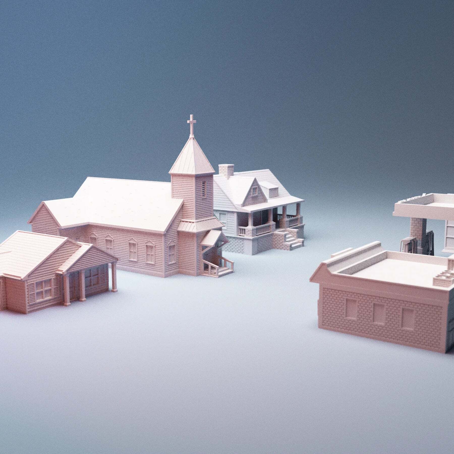 40mm Heroic Modern Suburban Terrain Bundle: Superhero Skirmish Buildings
