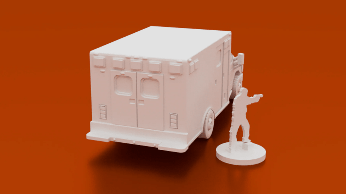 40mm Heroic Urban First Responder Terrain Bundle: Firehouse, Medical Center. & Vehicles
