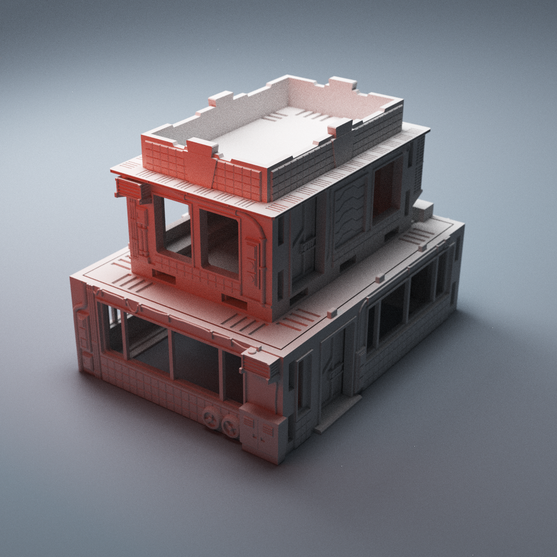 Cyberpunk Chatsubo bar building 28mm sci-fi terrain