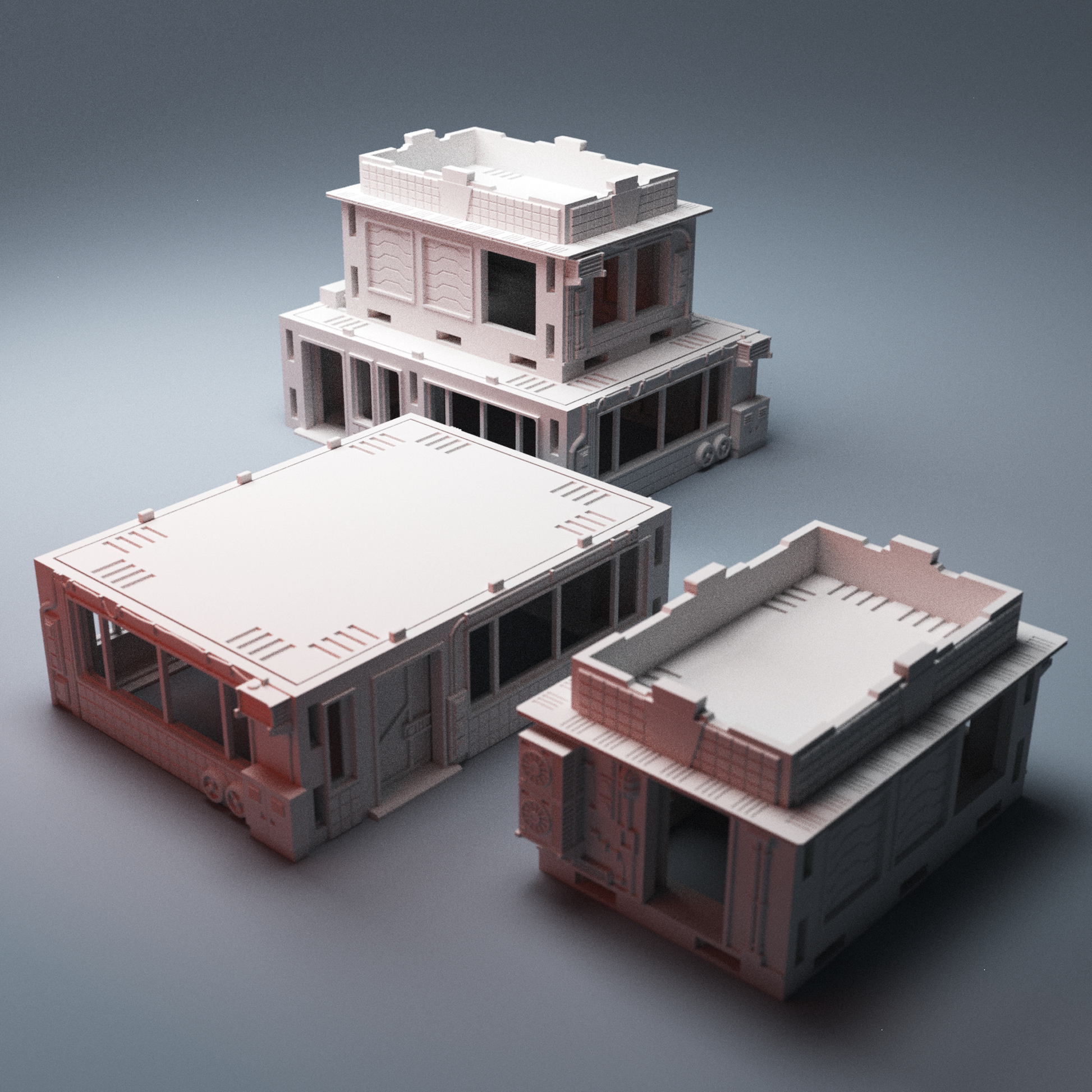 Cyberpunk Chatsubo futuristic building scenery