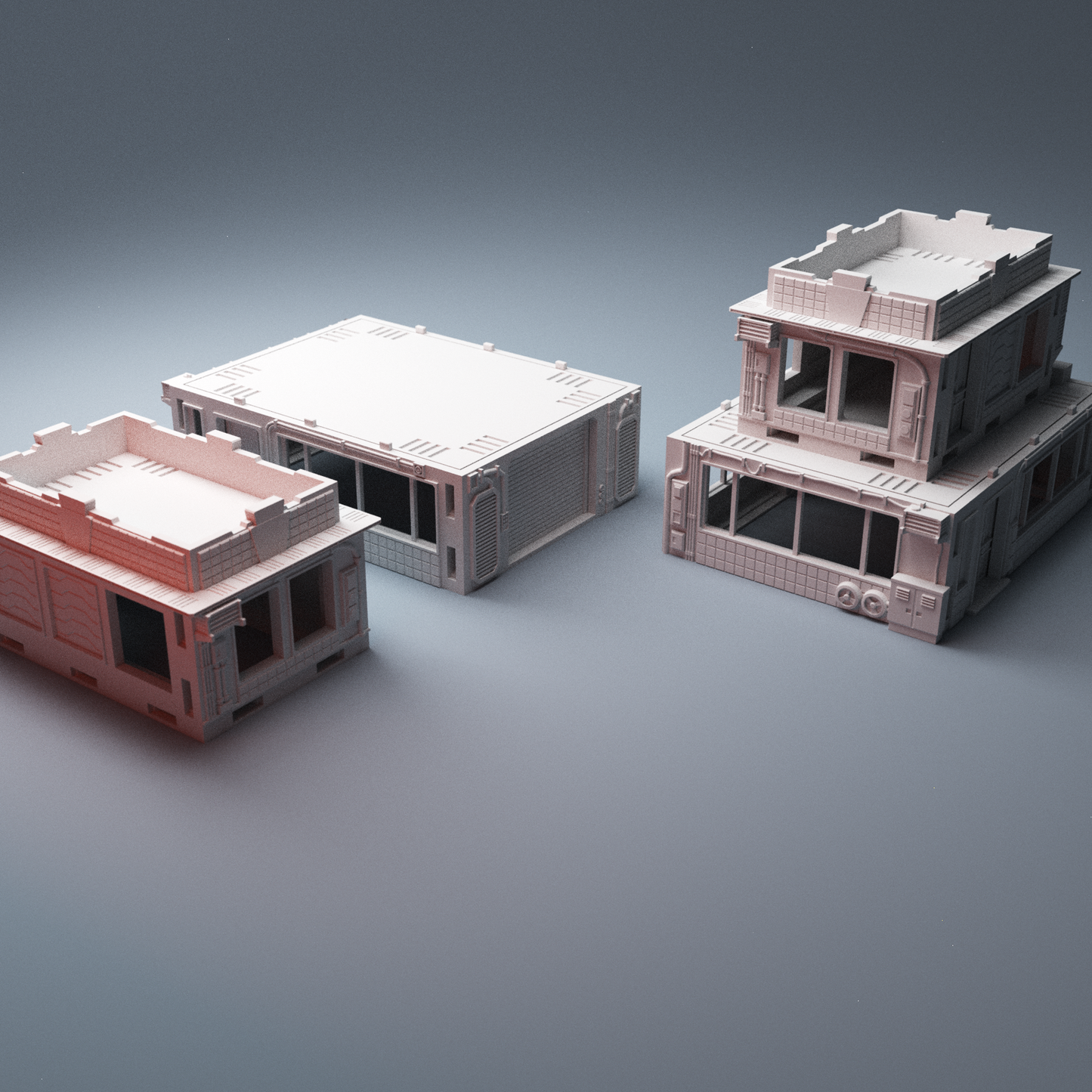 Cyberpunk Chatsubo building tabletop wargaming terrain