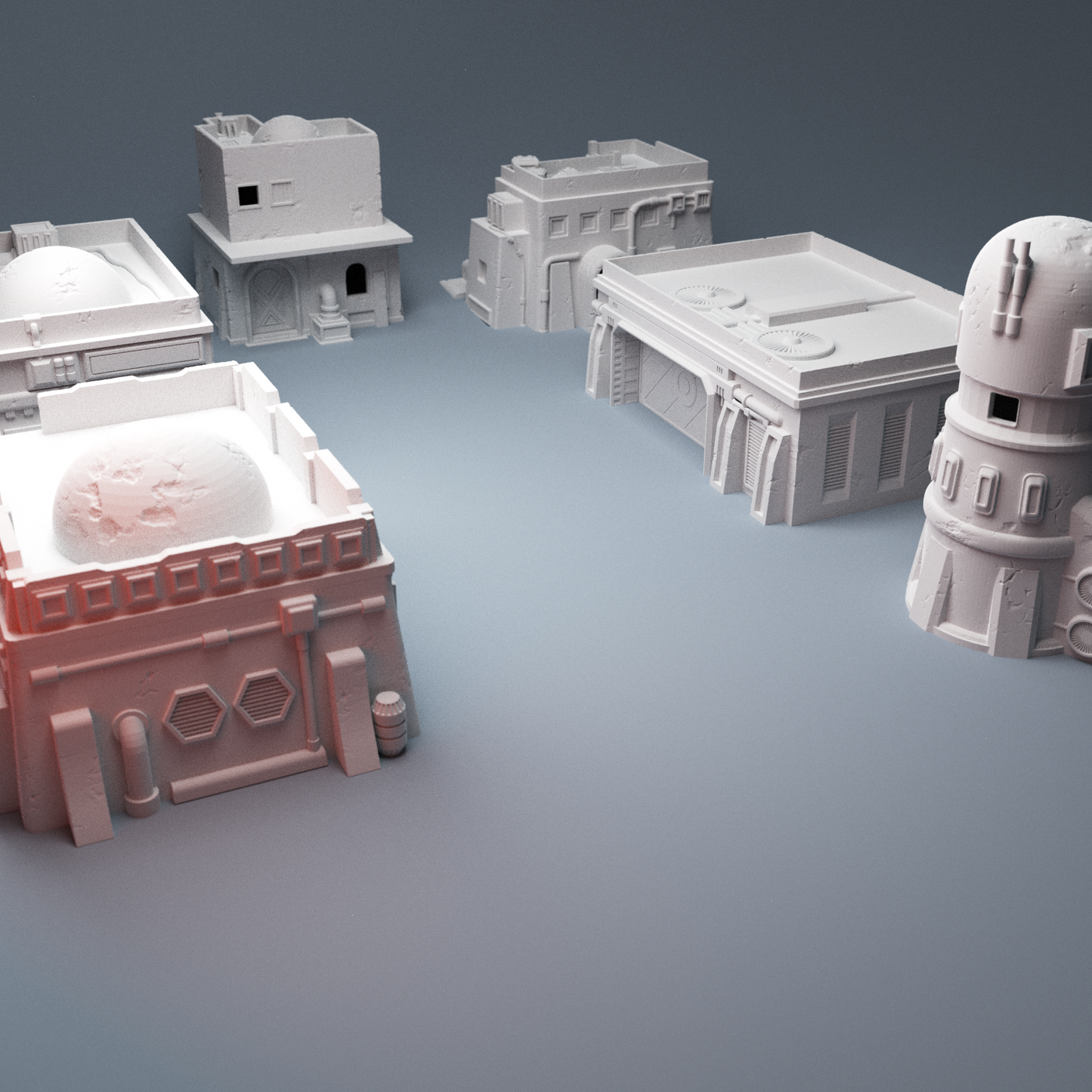 Desert settlement wargaming terrain bundle