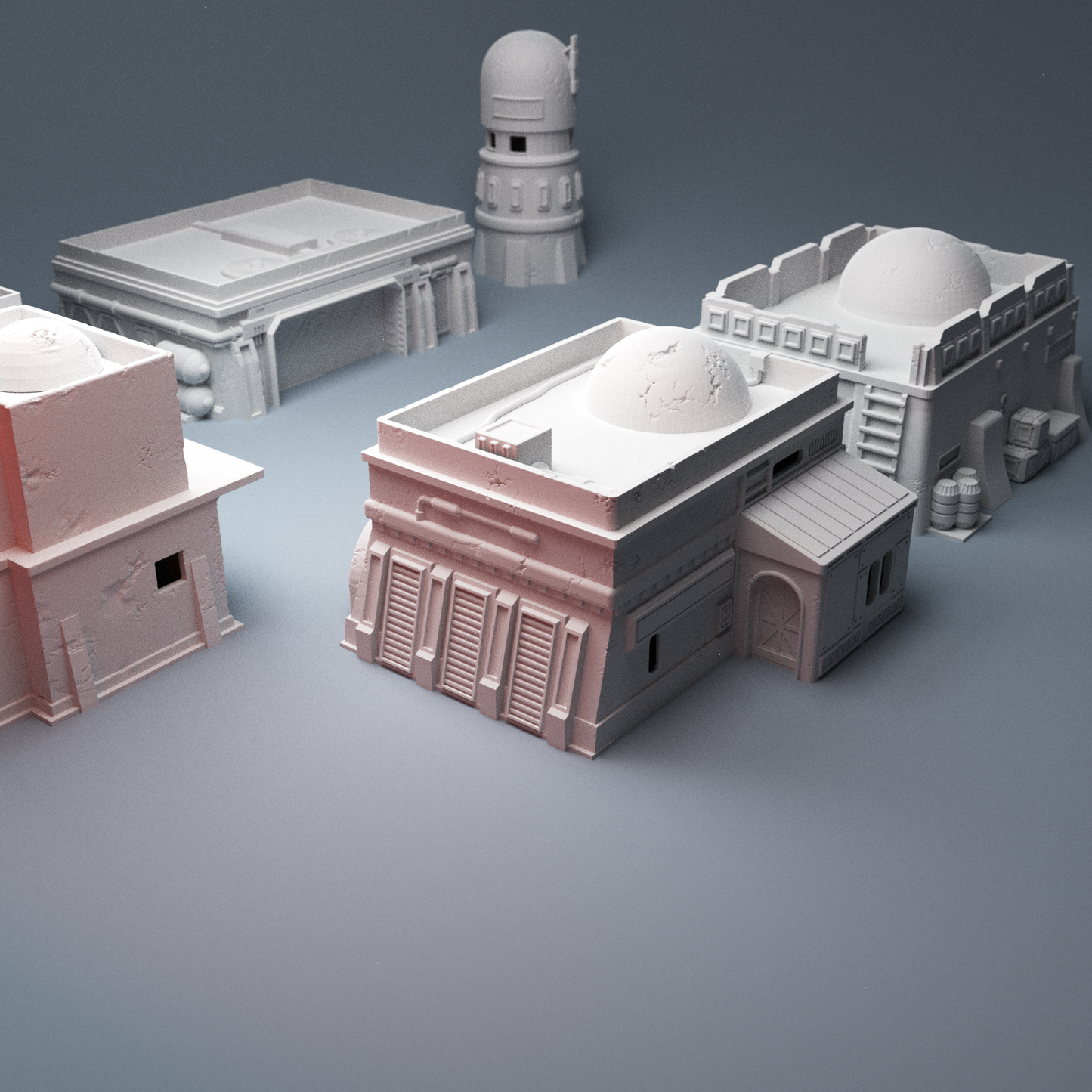 Desert cantina tower sci-fi tabletop terrain