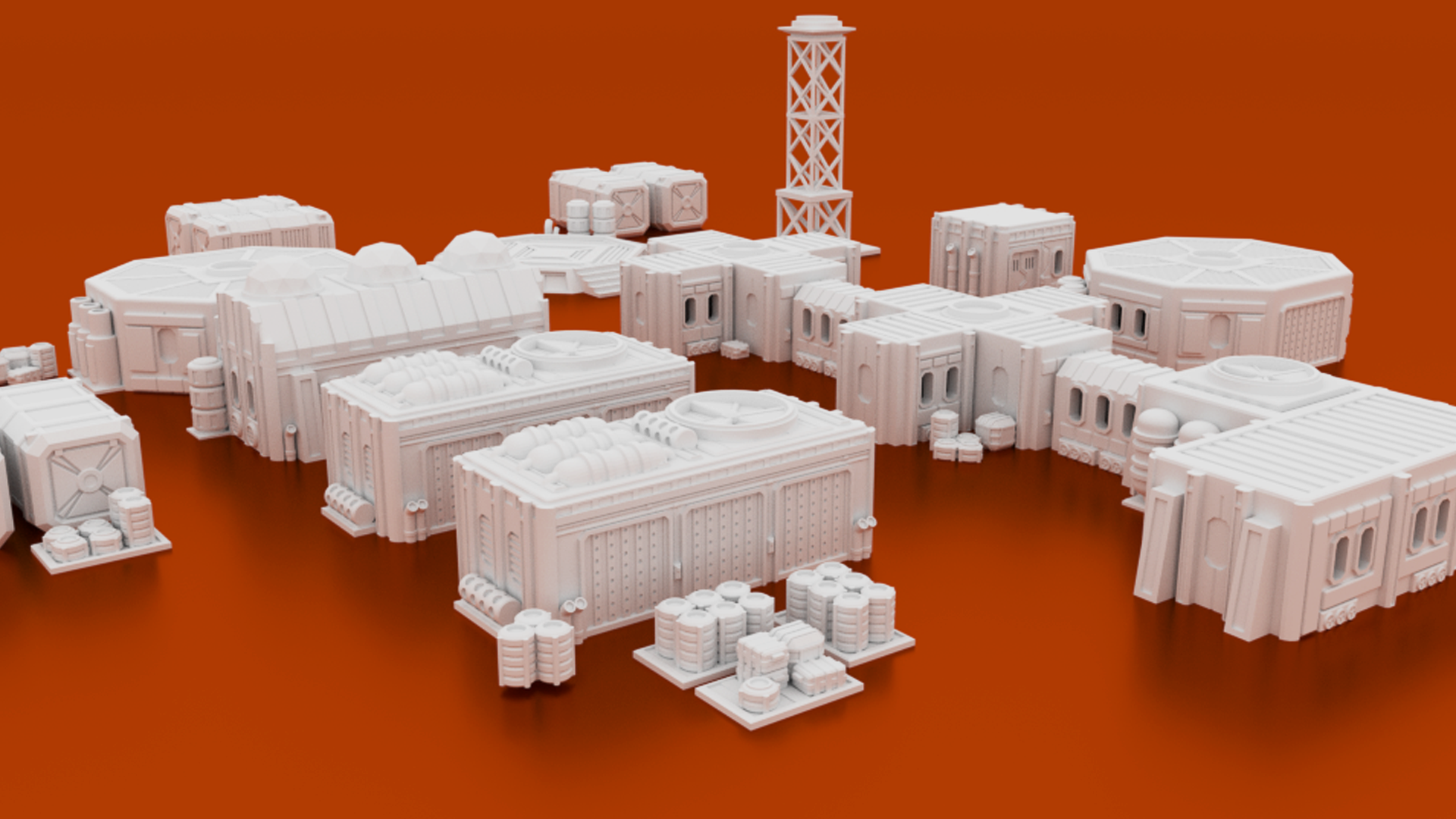 Protectorate Outpost Compound 15mm sci-fi buildings
