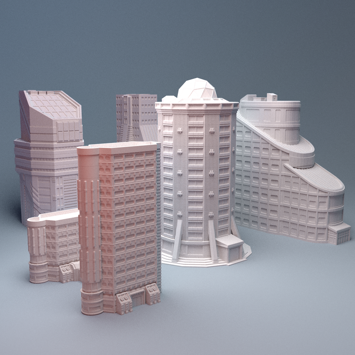 Mecha City Downtown A 6mm skyscrapers