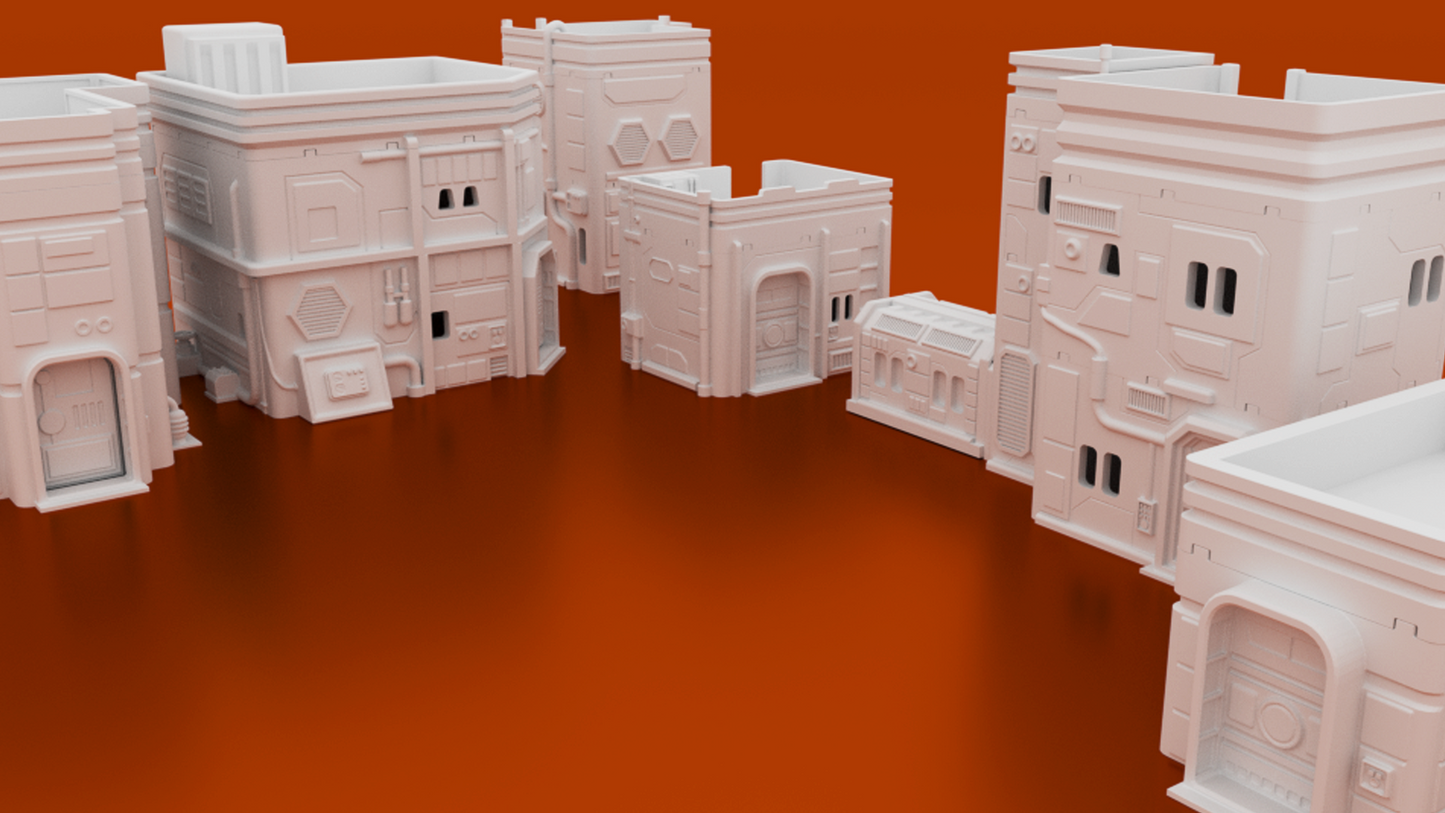 MidRim City complete sci-fi terrain bundle 28mm