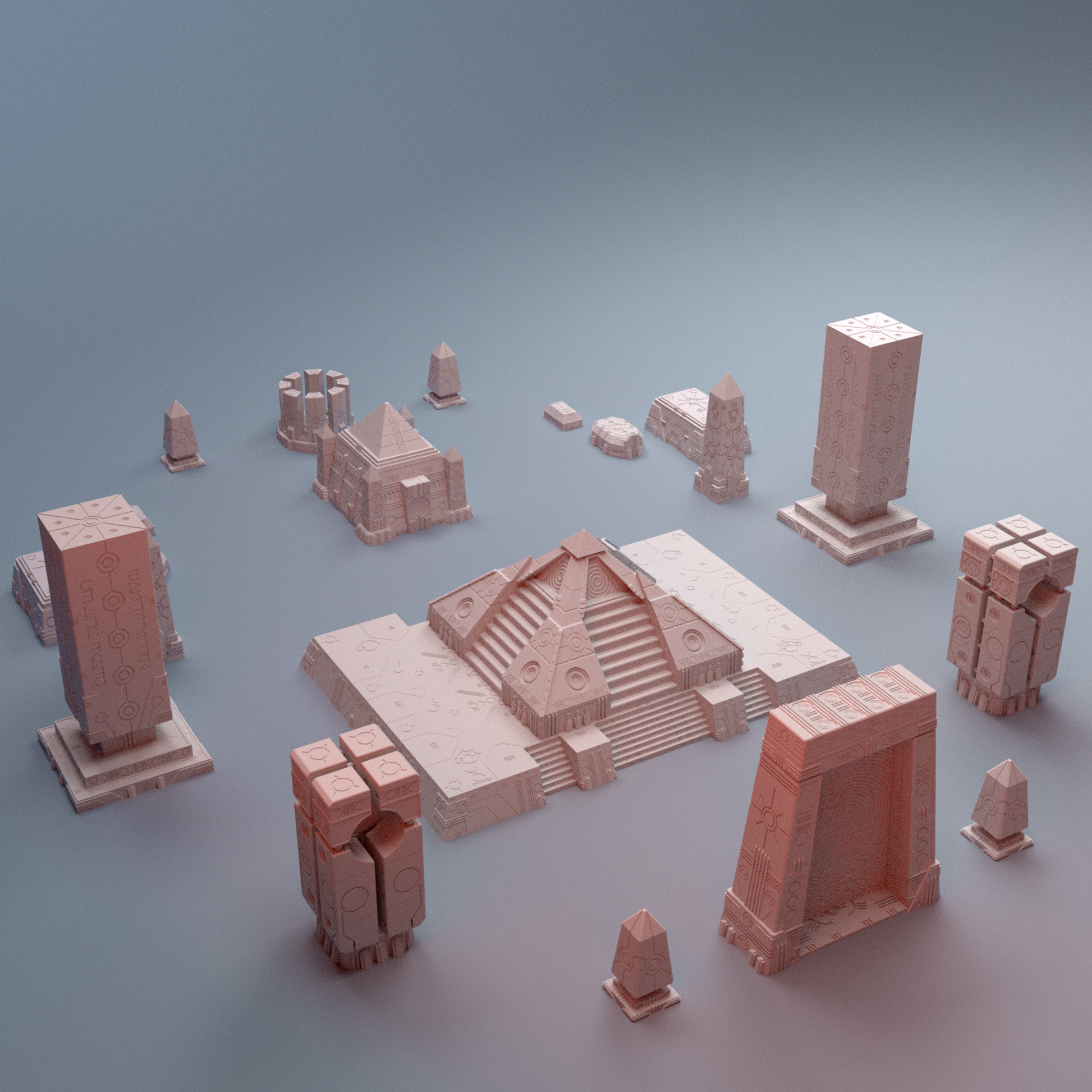 NekroWorld tomb world wargaming terrain set