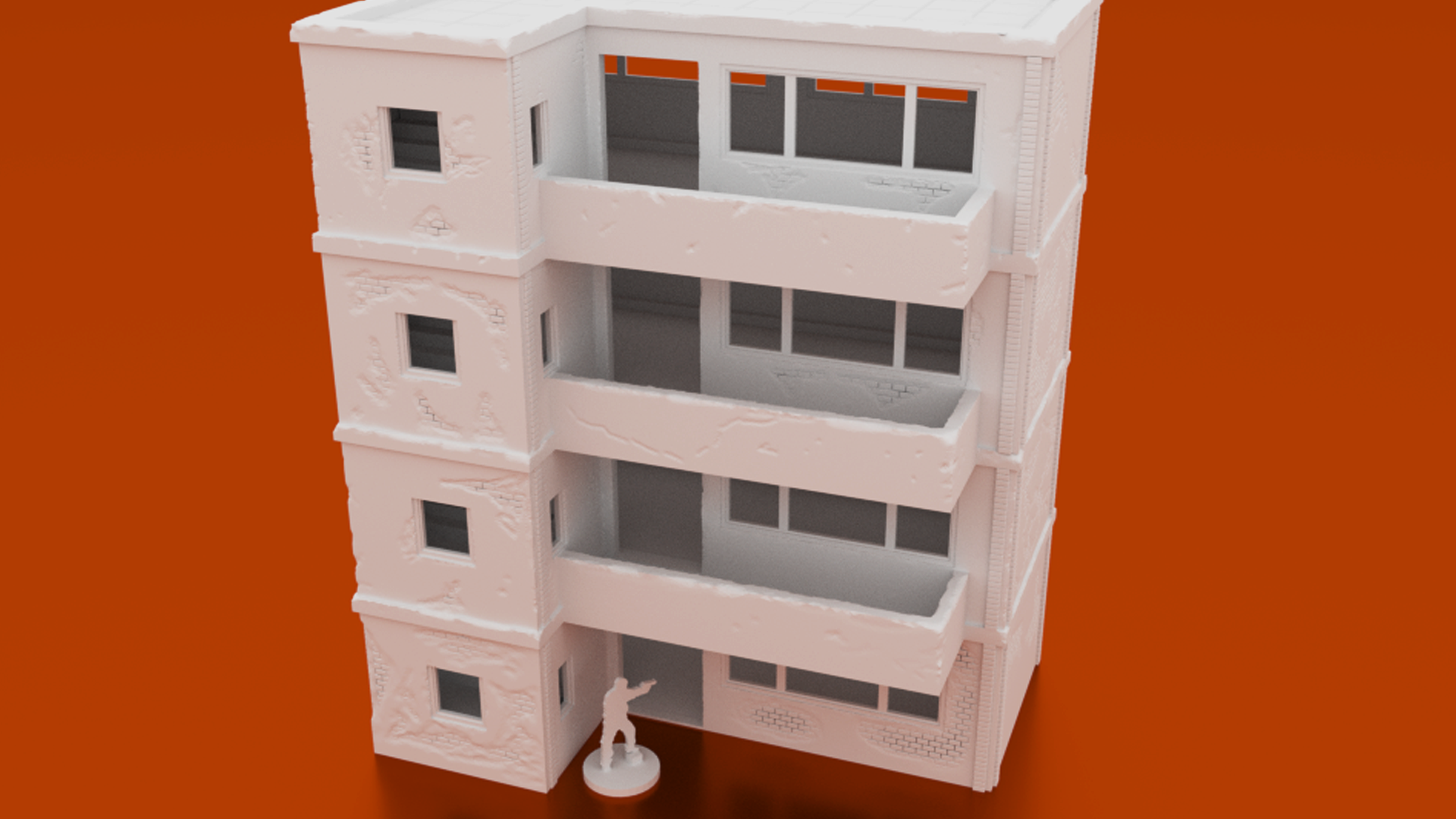 Middle Eastern stackable apartment building