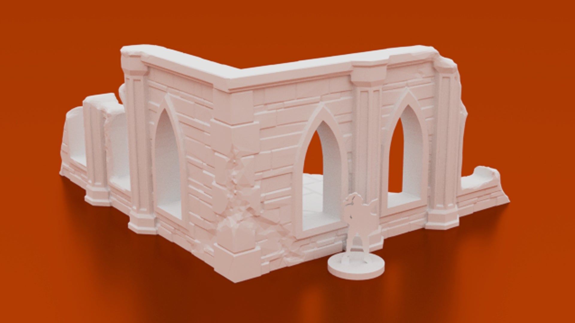 Sanctuary ruined corner arcane fantasy terrain
