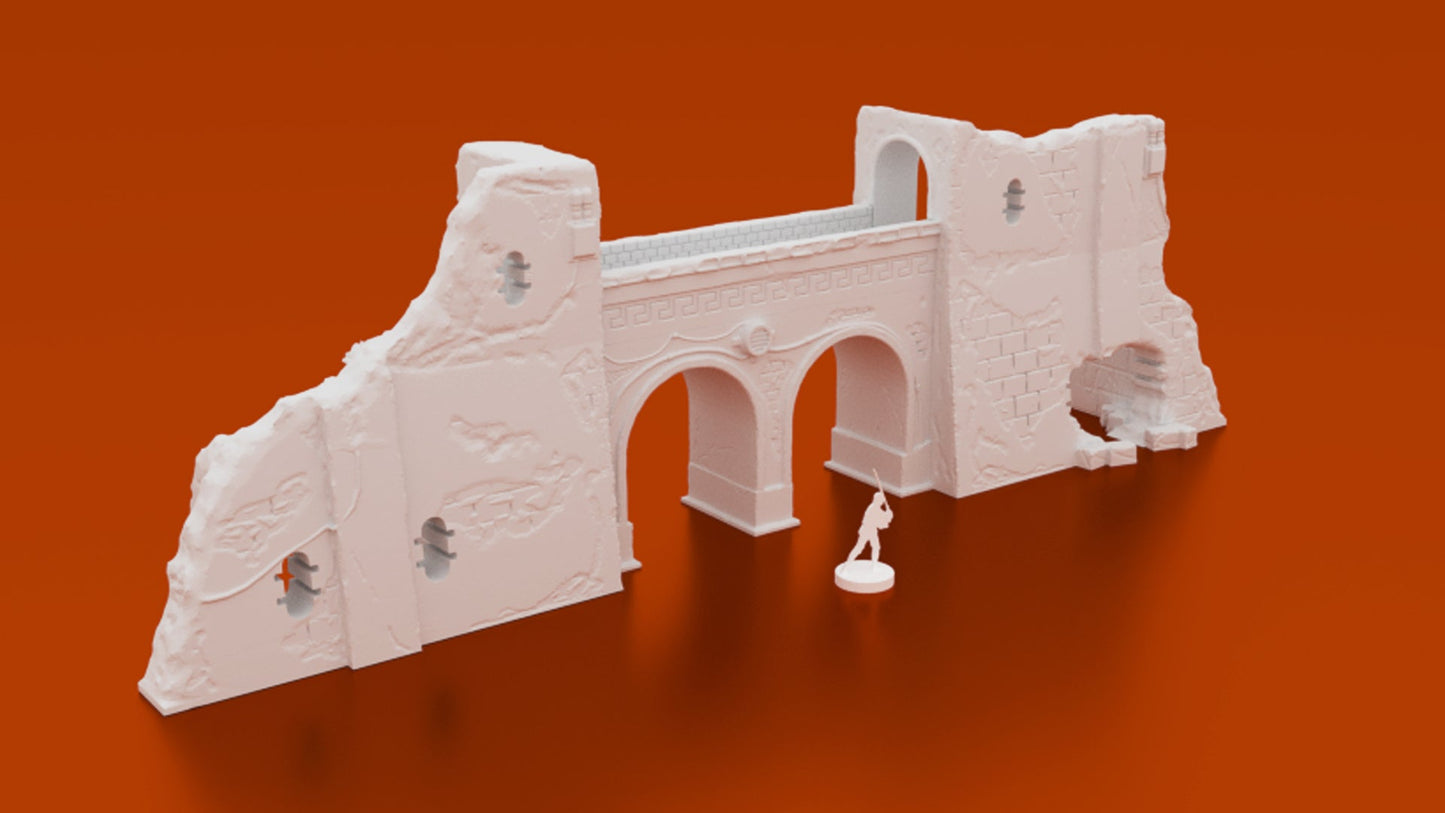 Pilgrim City ruined walls and archway