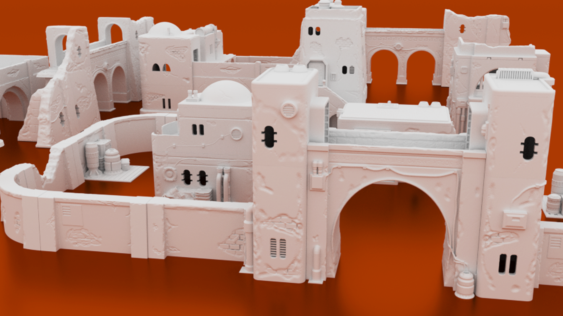 Pilgrim City buildings Star Wars Legion terrain